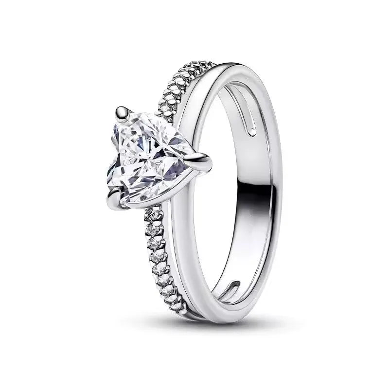 New 925 Silver Rings Love Arrow Bow Lotus Heart For Women Mother Original Silver 925 Wedding Valentine's Day Ring Jewelry Gift